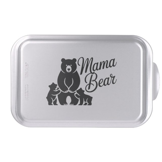 Mama Bear with Cubs Cute Family Bear Cake Pan (Front)