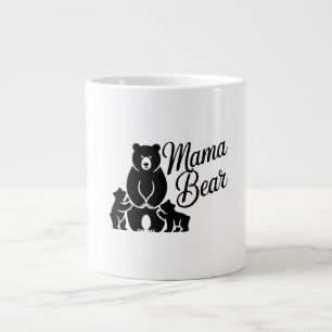 Mama Bear with Cubs Cute Family Bear Giant Coffee Mug