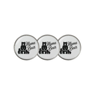 Mama Bear with Cubs Cute Family Bear Golf Ball Marker