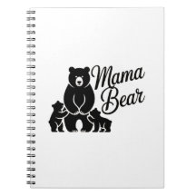 Mama Bear with Cubs Cute Family Bear