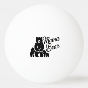 Mama Bear with Cubs Cute Family Bear Ping Pong Ball