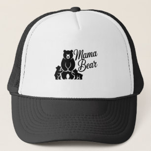 Mama Bear with Cubs Cute Family Bear Trucker Hat