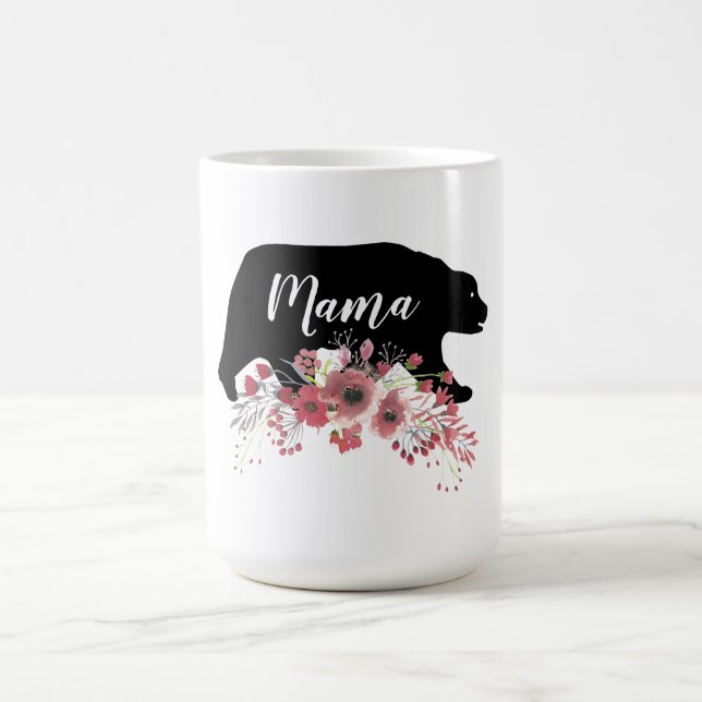 Mama Bear with Flowers Coffee Mug (Center)