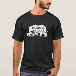 Mama Bear With One 1 Cub Mother s Day Mom Birthday T-Shirt