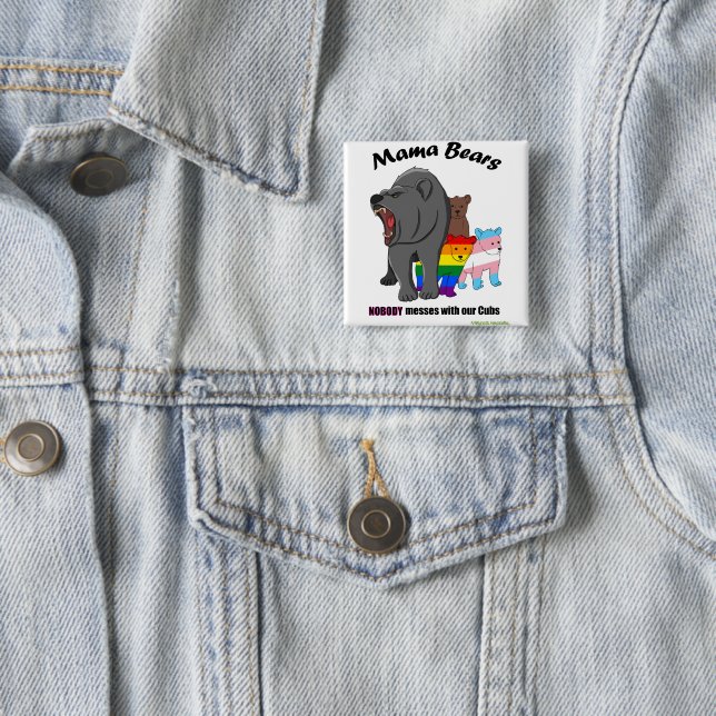 Mama Bears Nobody messes with our Cubs Button (In Situ)