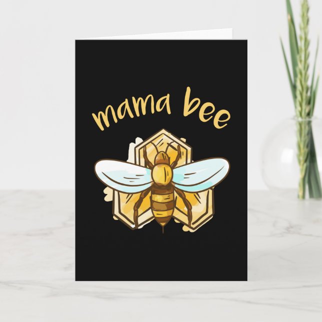 Mama Bee Beekeeping Gift Beekeeper Mom Card (Front)