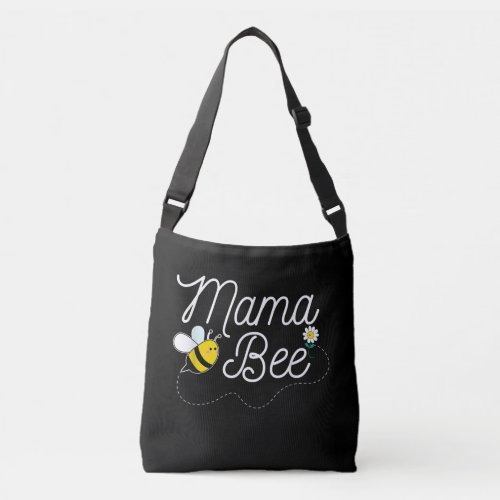 Mama Bee Daisy  Cute Bee Lover Gift  Mom Gifts Crossbody Bag