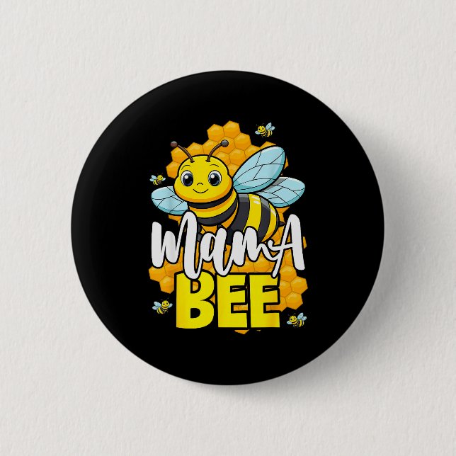 Mama Bee Family Bee First Bee Day Outfits  Button (Front)