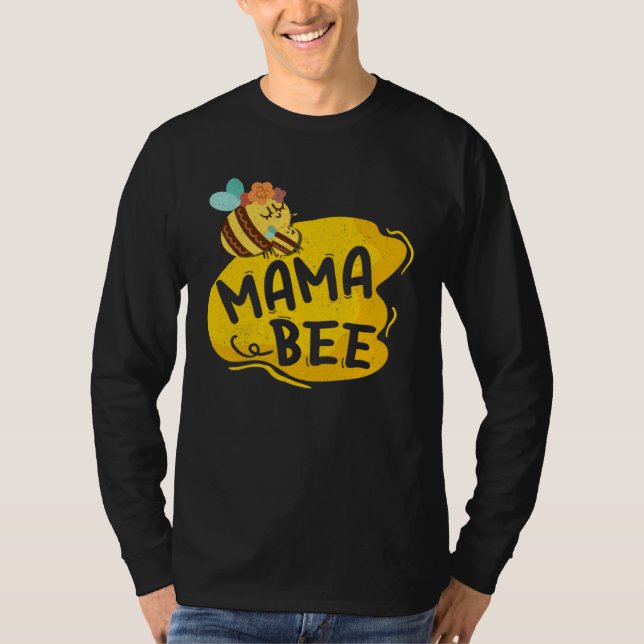 Mama Bee Family Matching Beekeeper Mom Mommy Mothe T-Shirt (Front)