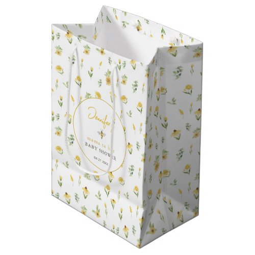 Mama bee floral baby shower thank you gift bags
