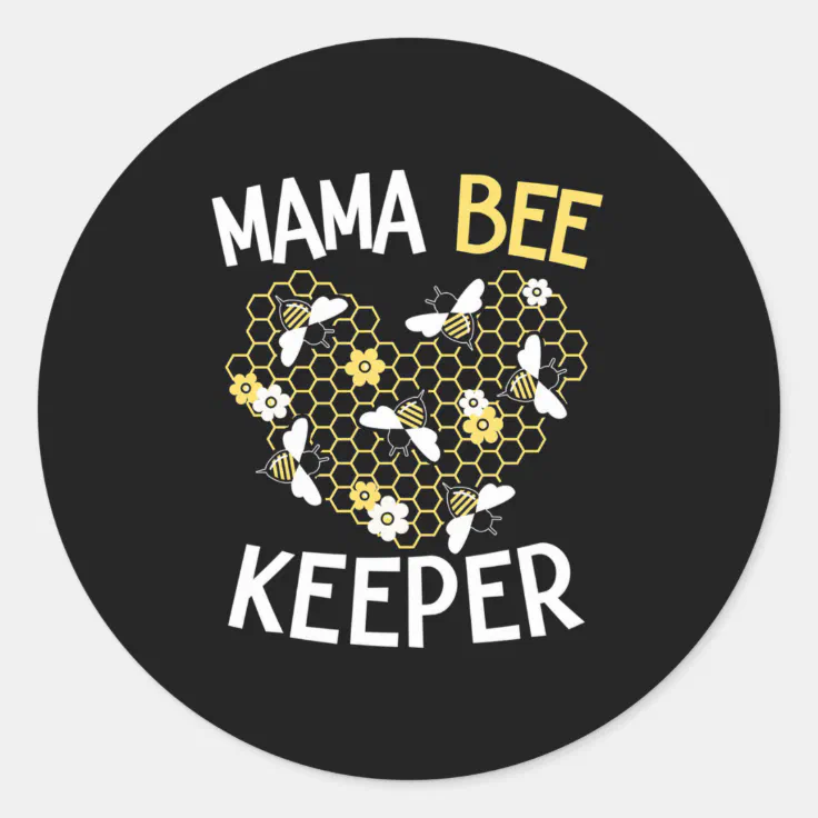 mama-bee-keeper-classic-round-sticker-zazzle