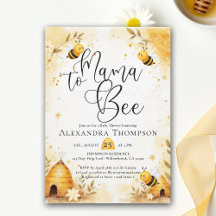 Mama Bee Summer Hive Bumblebee Script Baby Shower