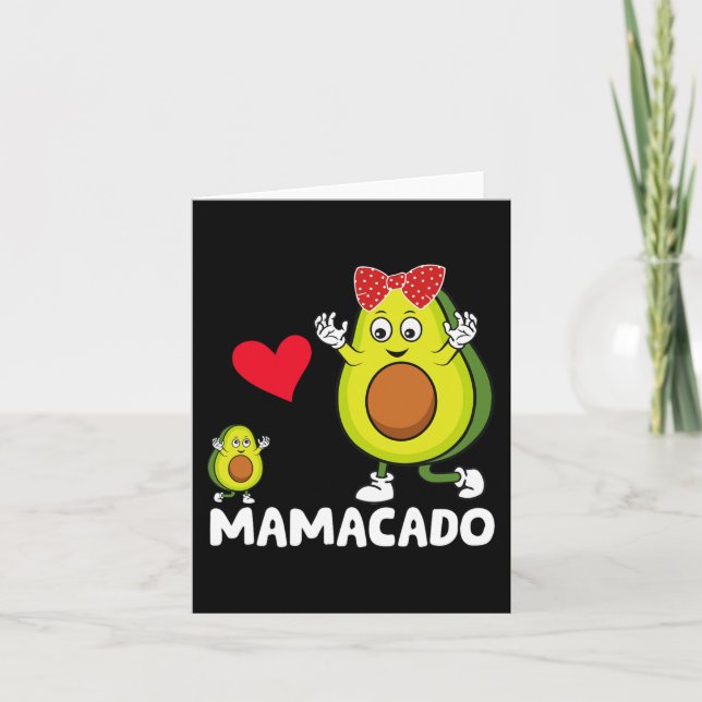 Mama Best Mom Avocado Mamacado Happy Mothers Day  Card (Front)