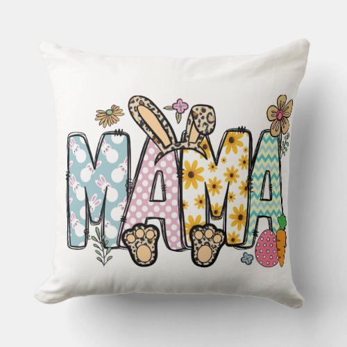Mama best name  throw pillow