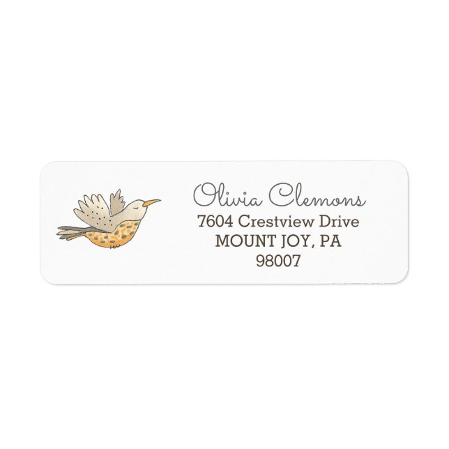 Mama Bird Return Address Label (Front)