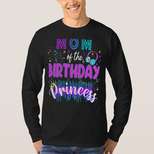 Mama Birthday Rockstar Theme Music Party Karaoke G T-Shirt (Front)