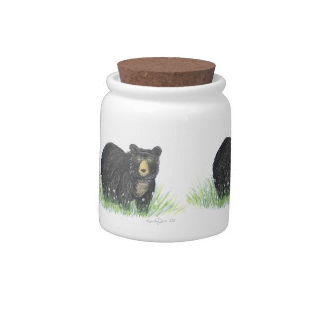 Mama black bear candy jar (Left)