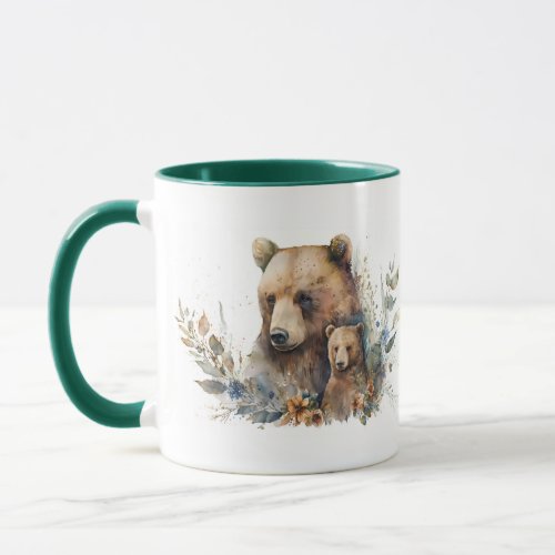 Mama Brown Bear and Cub Mug