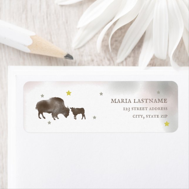 Mama Buffalo Baby Shower Label (Insitu)