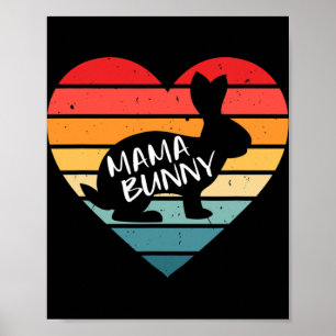 Mama Bunny Mom Matching Family Easter Costume Wome Poster