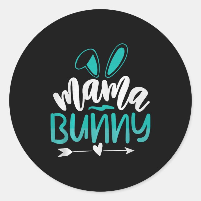 Mama Bunny Premium Tri-blend  Classic Round Sticker (Front)