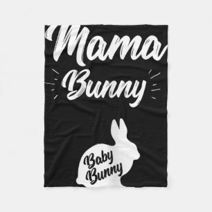 Mama Bunny Shirt Pregnant Women Expecting Announce Fleece Blanket