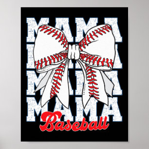 Mama Bysebyll Coquette Bow Game Day Bysebyll Mom M Poster