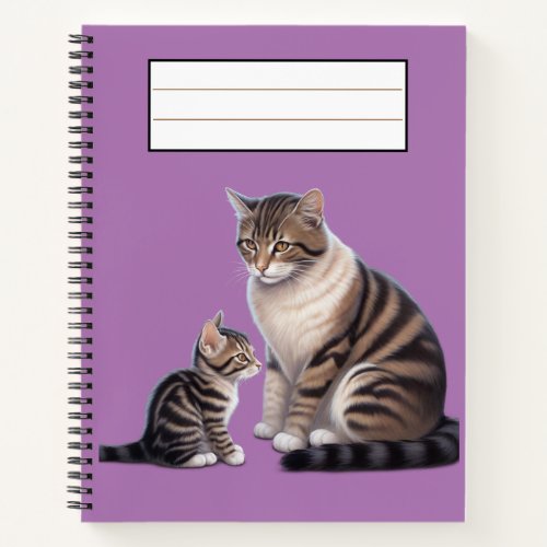 Mama Cat and Kitten Spiral Notebook