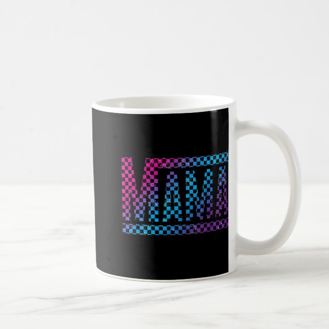Mama Checkered Mommy New Mom Happy Mothers Day Mom Coffee Mug (Right)