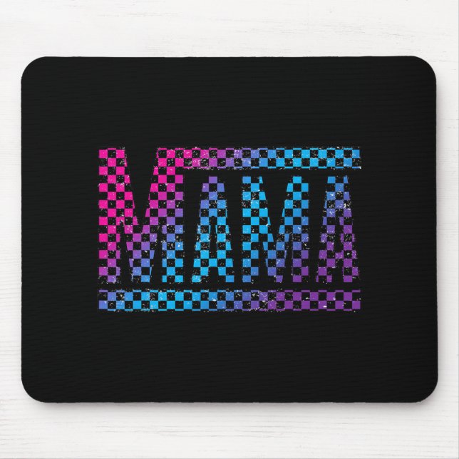 Mama Checkered Mommy New Mom Happy Mothers Day Mom Mouse Pad (Front)