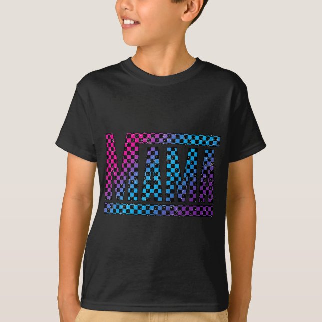 Mama Checkered Mommy New Mom Happy Mothers Day Mom T-Shirt (Front)