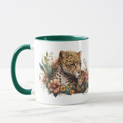 Mama Cheetah and Cub Mug