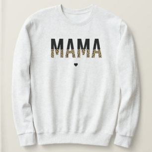 Mama Cheetah print typography Gifts For Mom Sweatshirt
