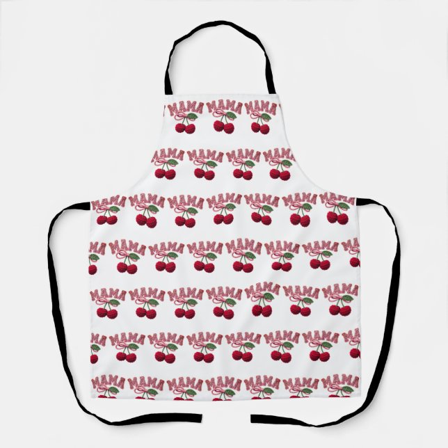 Mama Cherry Apron – Funny Kitchen Apron for Mom /  (Front)
