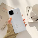 Mama | Chic Boho Script and Heart with Kids Names iPhone 13 Case<br><div class="desc">This stylish boho terracotta phone case features modern script typography that says "mama, " with a chic scribbled heart on a white background. Simple elegant text displays the names of your children. The perfect Mother's Day gift for your favorite mom!</div>