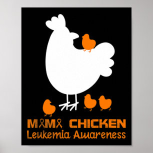 Mama Chicken Aml Leukemia Awareness Poster