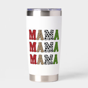 Mama Christmas Plaid Pattern Design Insulated Tumbler