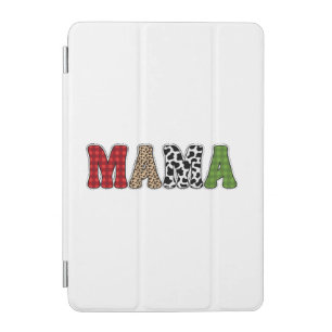 Mama Christmas Plaid Pattern Design iPad Mini Cover