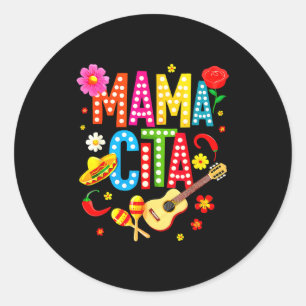 Mama cita cinco de mayo  classic round sticker