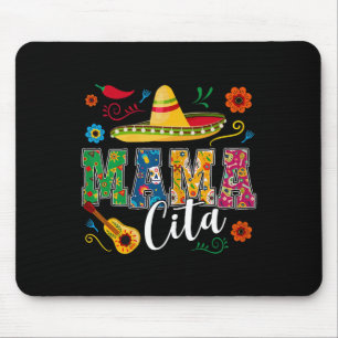 Mama Cita Cinco De Mayo Mexican Sombrero Guitar Ca Mouse Pad