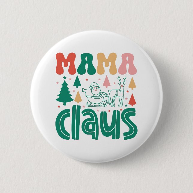 Mama Claus Christmas Design-60097 Button (Front)