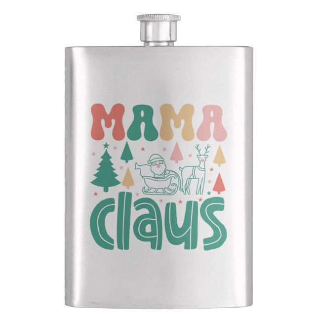 Mama Claus Christmas Design-60097 Flask (Front)