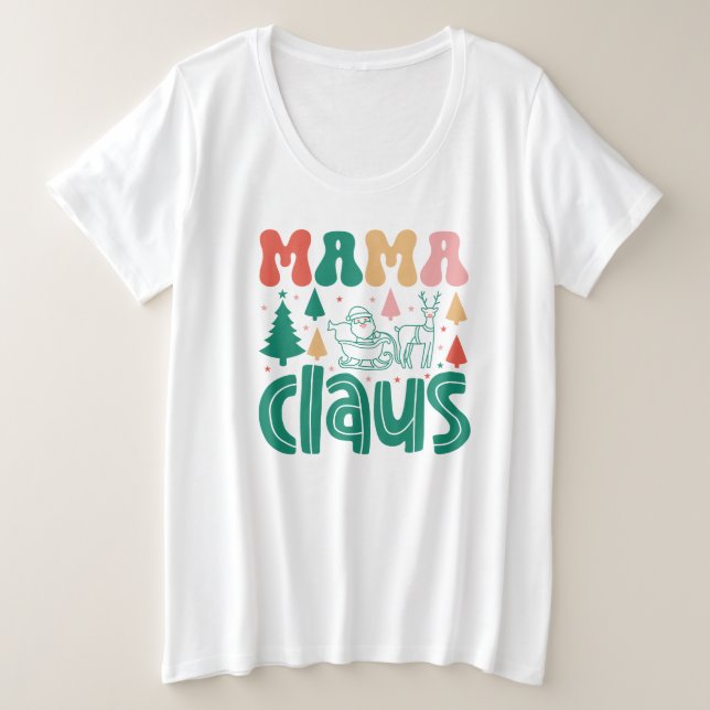 Mama Claus Christmas Design-60097 Plus Size T-Shirt (Design Front)