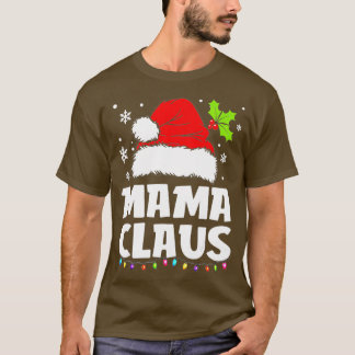 Mama Claus Christmas Pajama Family Matching Xmas  T-Shirt