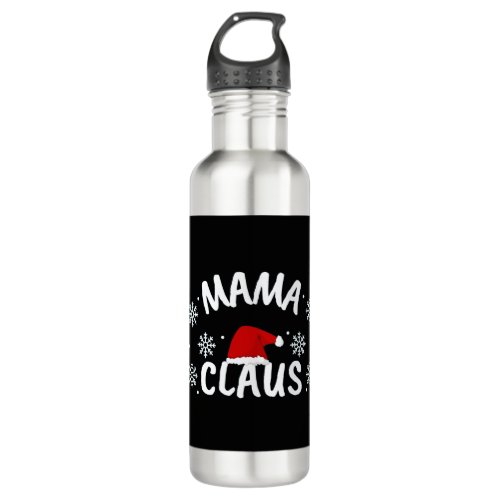 Mama Claus Christmas Stainless Steel Water Bottle