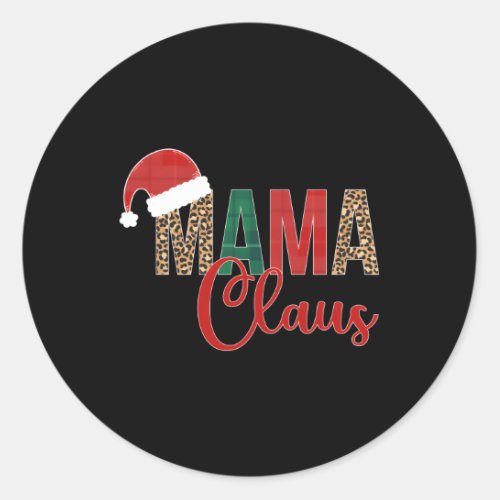 Mama Claus Family Py Classic Round Sticker