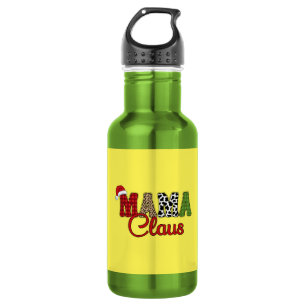 Mama Claus Plaid Pattern-60096 Stainless Steel Water Bottle