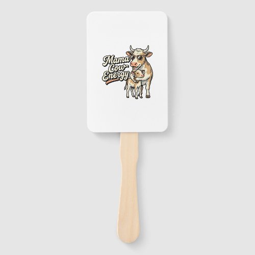 Mama Cow Shirt for Country Farm Moms Hand Fan