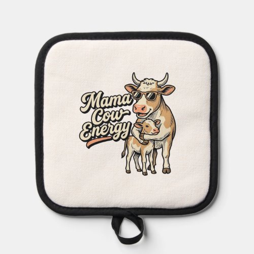 Mama Cow Shirt for Country Farm Moms Pot Holder