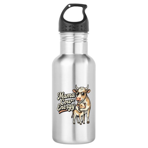 Mama Cow Shirt for Country Farm Moms Stainless Steel Water Bottle